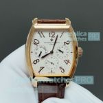 Swiss 1:1 Clone Vacheron Constantin Malta 9100 Rose Gold Brown Leather Watch 